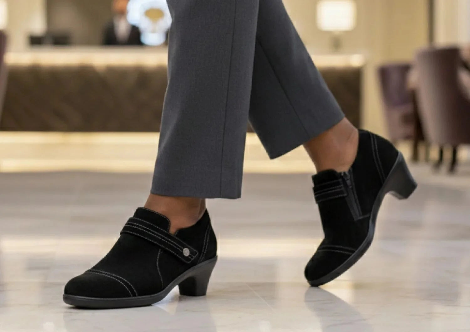 Eva - Black Suede