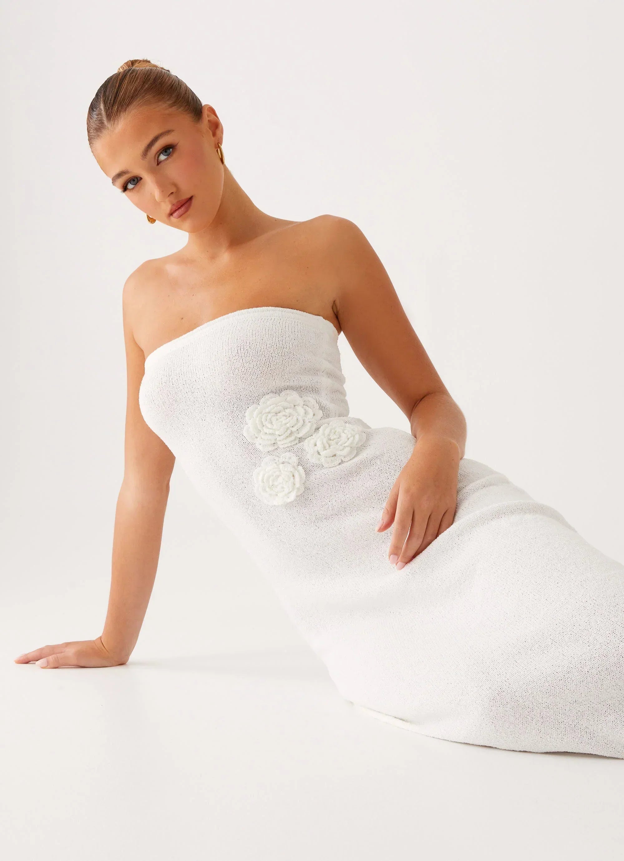 Arli Strapless Maxi Dress - Ivory