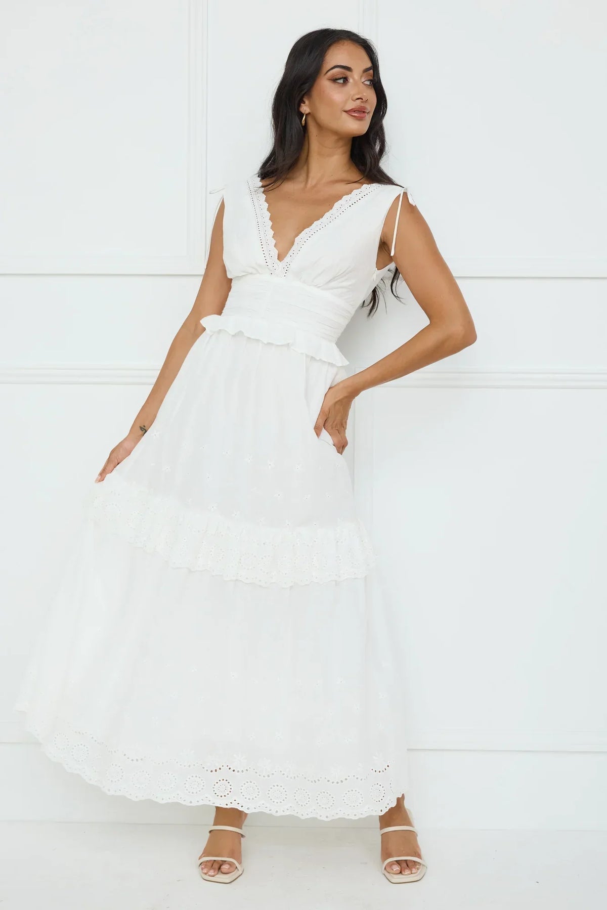 Desert Oasis Maxi Dress White
