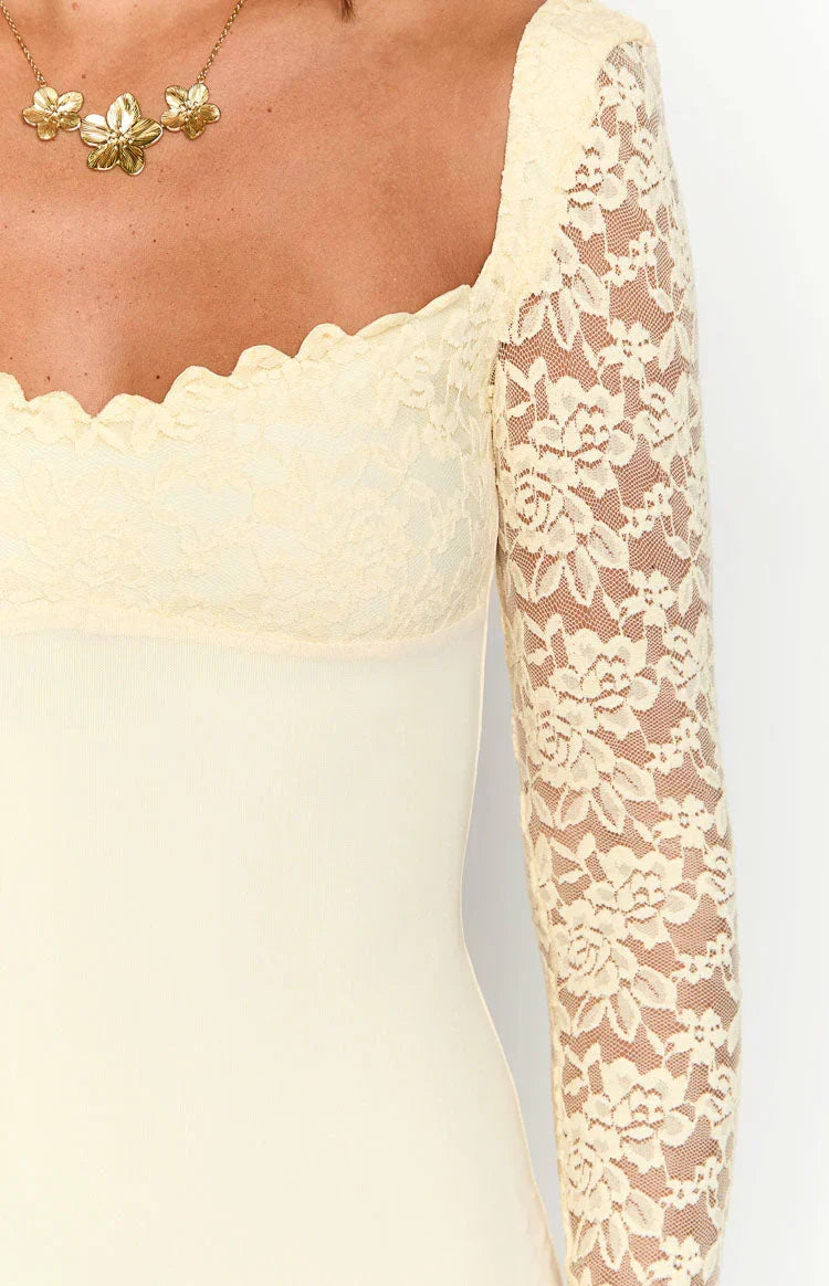 Orlanda Cream Maxi Dress