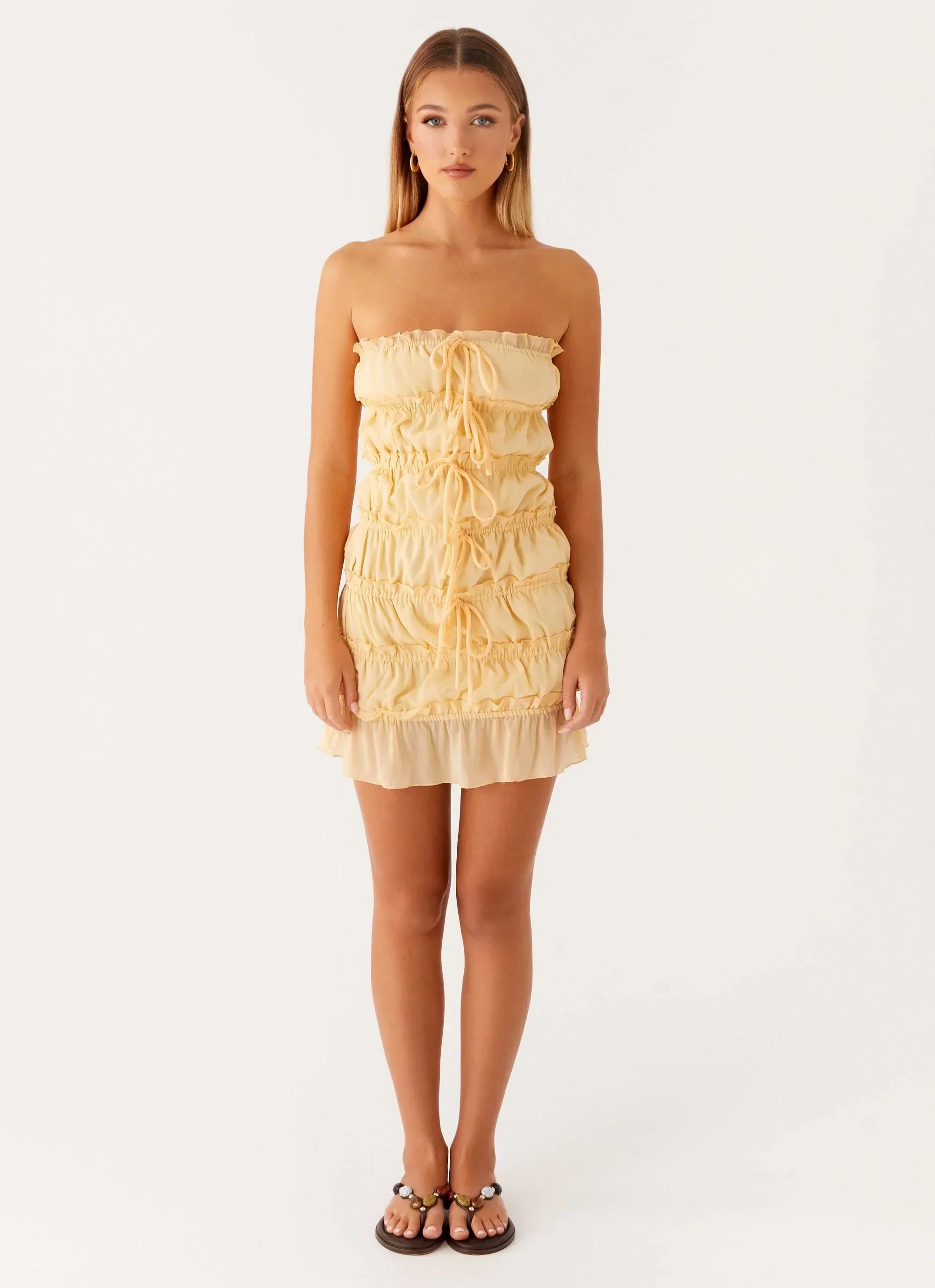 Kylan Mini Dress - Apricot