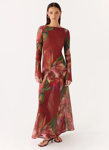 Charmayne Chiffon Maxi Dress Cuba