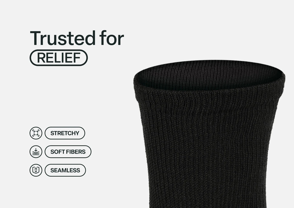 Extra Roomy Socks (Thick) - Charcoal