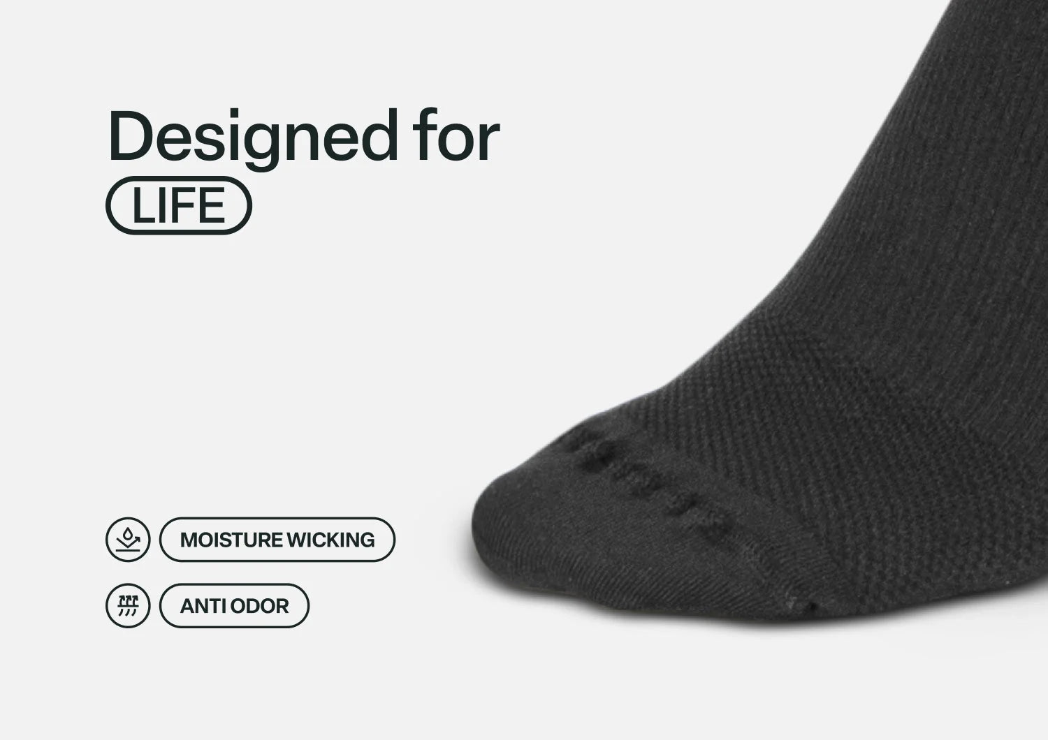 Compression Ankle Socks 20-30 mmHg - Black