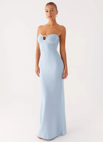 Samson Knit Maxi Dress - Blue