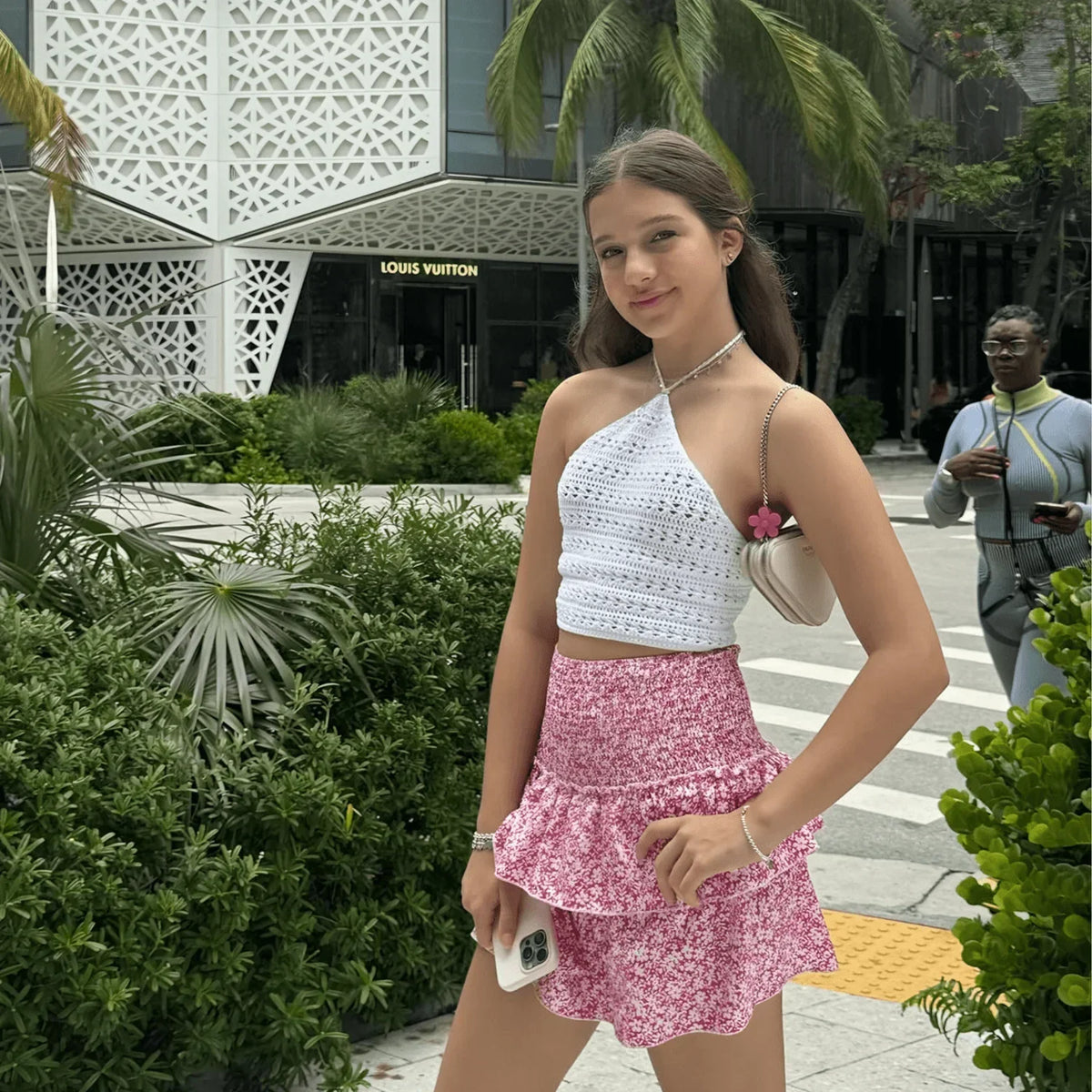 Sage Ruffle Mini Skirt Mini Dress