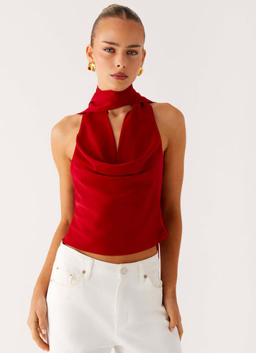 Catching Feelings Top - Red
