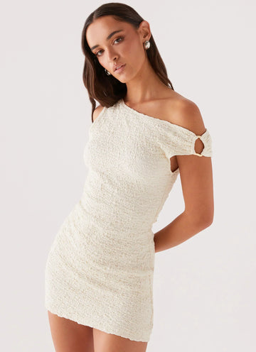 Farah Off Shoulder Mini Dress - White
