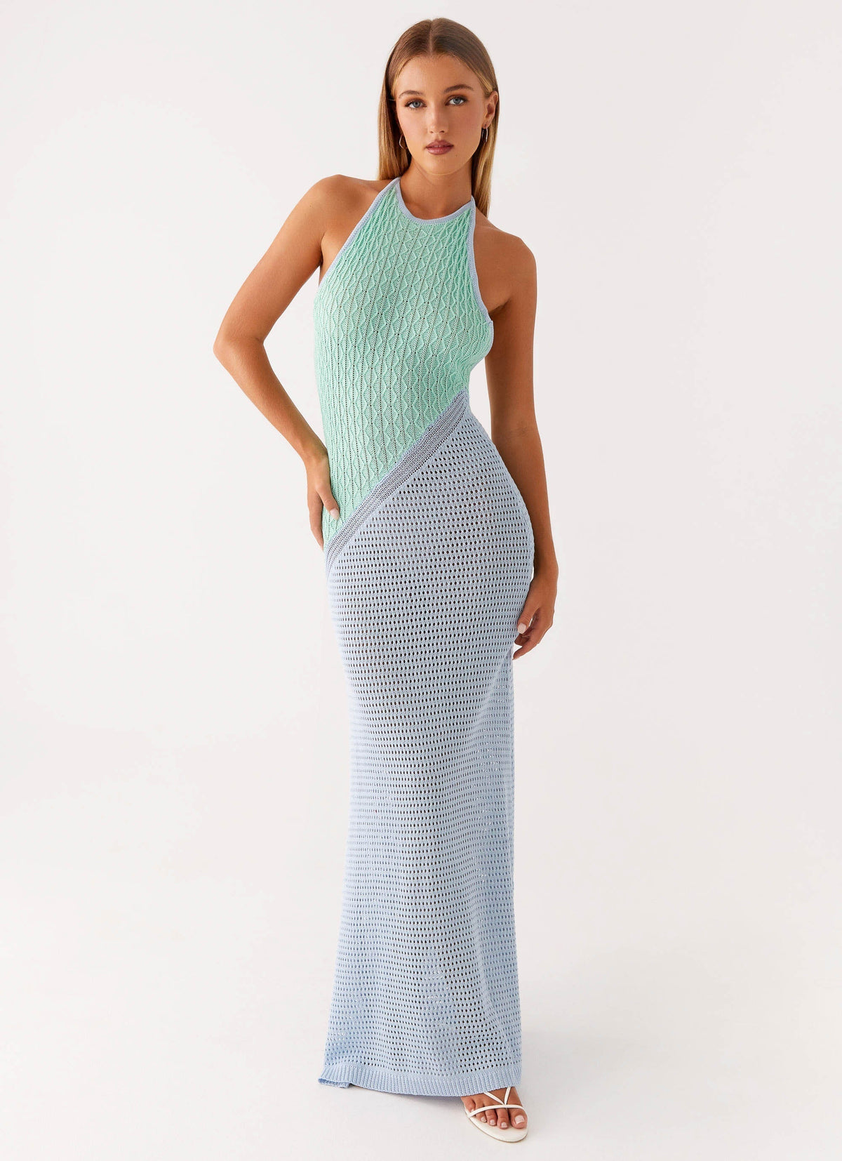 Caspa Crochet Maxi Dress - Multi