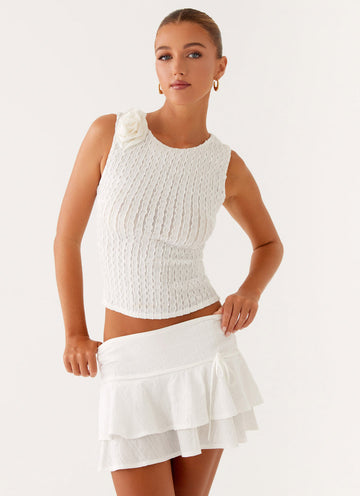 Lisbon Tank Top - White
