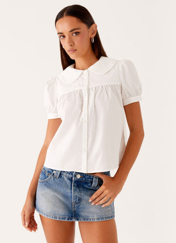 Nostalgia Babydoll Shirt - White