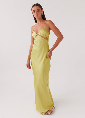 Raylie Cut Out Maxi Dress - Chartreuse