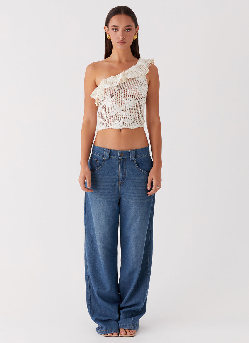 Juilette One Shoulder Top - Ivory