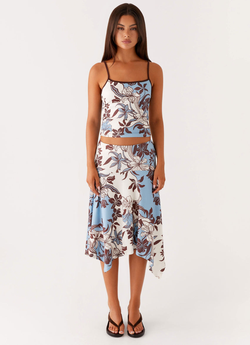 Skye Cami Top - Bluewood Blossom