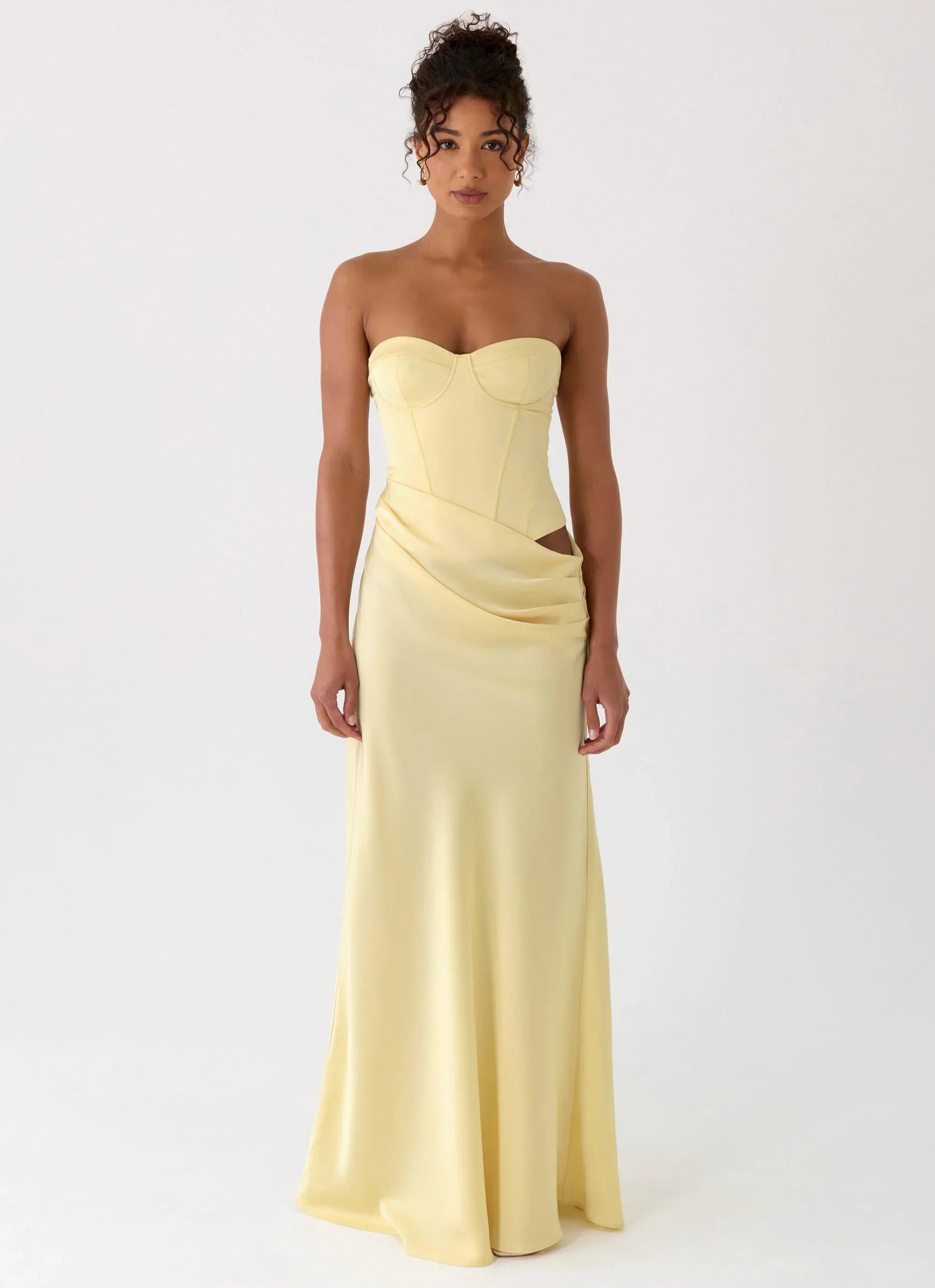 Emory Corset Maxi Dress - Yellow